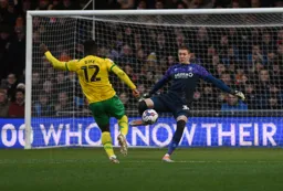 Ethan Horvath clears the danger