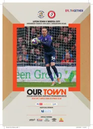 Programme: Luton Town FC vs Bristol City (15th Mar 2023)