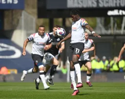 Elijah Adebayo brings the ball under control