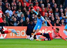 Alfie Doughty slides in on Patrick Roberts