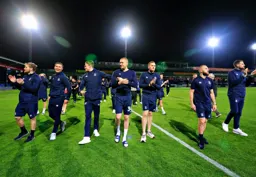 Players thank the fans on a lap of appreciation