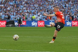 Joe Taylor slots home his penalty