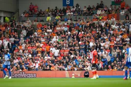 Part of the 3000 Town supporters at Luton’s first ever Premier League match