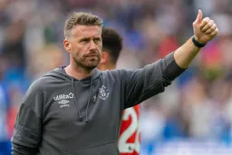 Rob Edwards thanks the Town Supporters