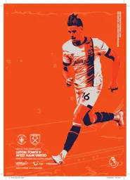 Programme: Luton Town FC vs West Ham United (1st Sep 2023)