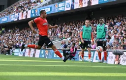 Carlton Morris chasing down what looks like a lost cause