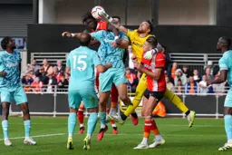 Keeper has Reece Burke in a head lock