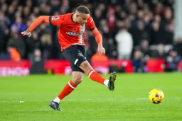 Carlton Morris shoots for goal