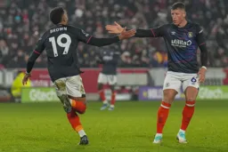 Jacob Brown gets Ross Barkley’s congratulations