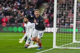 Alfie Doughty turns to celebrate