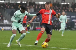 Ross Barkley controls the ball