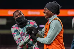 Pelly Mpanzu tries to keep warm