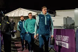 The boys arriving looking rather chilly