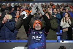 Town faithful braved the winter conditions to cheer their team to a win