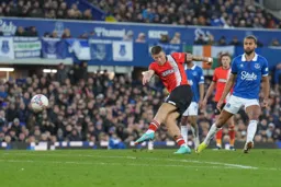 Ross Barkley fires in a powerful shot