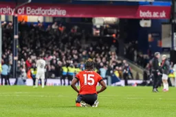 Teden Mengi on his knees after another close defeat