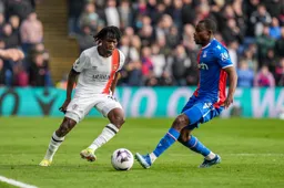 Issa Kabore is second to the ball