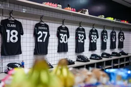 Away dress room at Tottenham