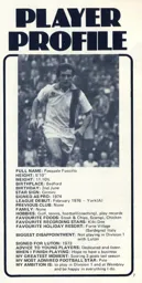 Lil Fuccillo Profile Programme Article 1976