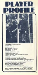 Tony Knight Profile Programme Article 1976