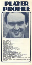 John Aston Profile Programme Article 1977