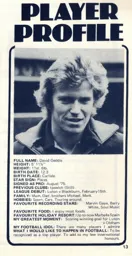 David Geddis Profile Programme Article 1977