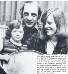 John Faulker Receives Silver Plate to Mark 200th App 1978
