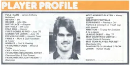Jim McNichol Player Profile Programme Article 1978