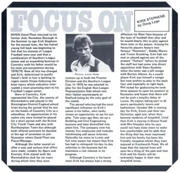 Kirk Stephens Focus On Programme Article 1978