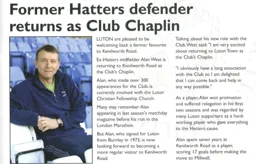 Alan West Returns As Chaplin 2007