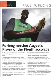 Paul Furlong Player Of The Month 2007
