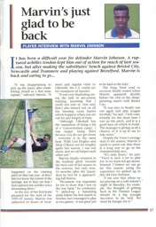 Marvin Johnson Interview 1992