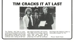 John Moore Give Certificate to Fan 1980