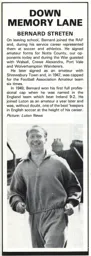 Bernard Streten Down Memory Lane Article 1980