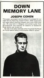 Joe Coen Down Memory Lane Article 1980