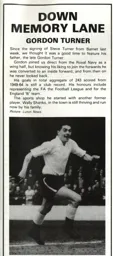 Gordon Turner Down Memory Lane Article 1980