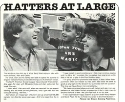 Alan West Hatters at Large Article 1980