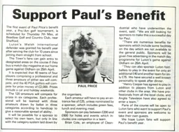 Article about Paul Prices Benefit Golf ProAm 1981