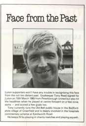 Tony Read Face from the Past Article 1981