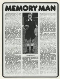 Ron Baynham Memory Man Programme Article 1972