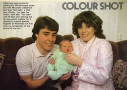 Mal Donaghy Welcomes First Child 1982