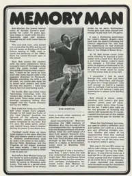 Bob Morton Memory Man Programme Article 1972