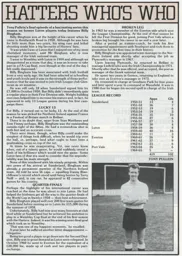 Billy Bingham Hatters Who Who 1984