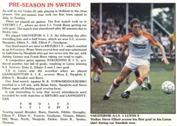 Steve Elliott On Target In Sweden 1984