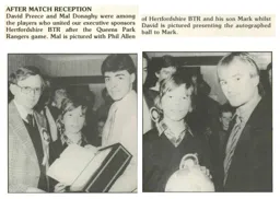 Donaghy and Preece with Sponsors 1985