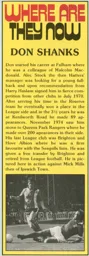 Don Shanks Where Are They Now 1985