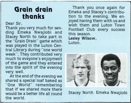 Grain Drain Thanks 1985