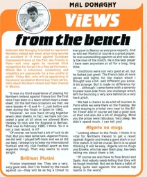 View From The Bench Mal Donaghy