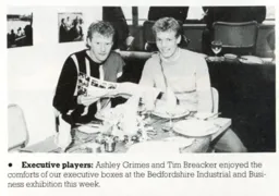 Grimes and Breacker Enjoy The Executive Boxes 1986