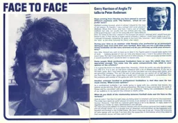 Peter Anderson Face to Face Programme Article 1974